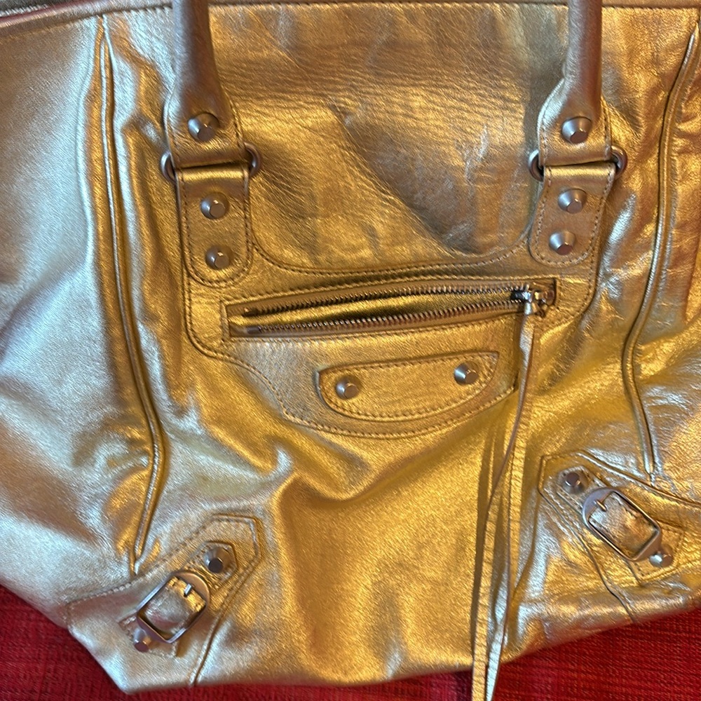Balenciaga Paris Motocross Sunday tote Gold - Picture 2 of 7